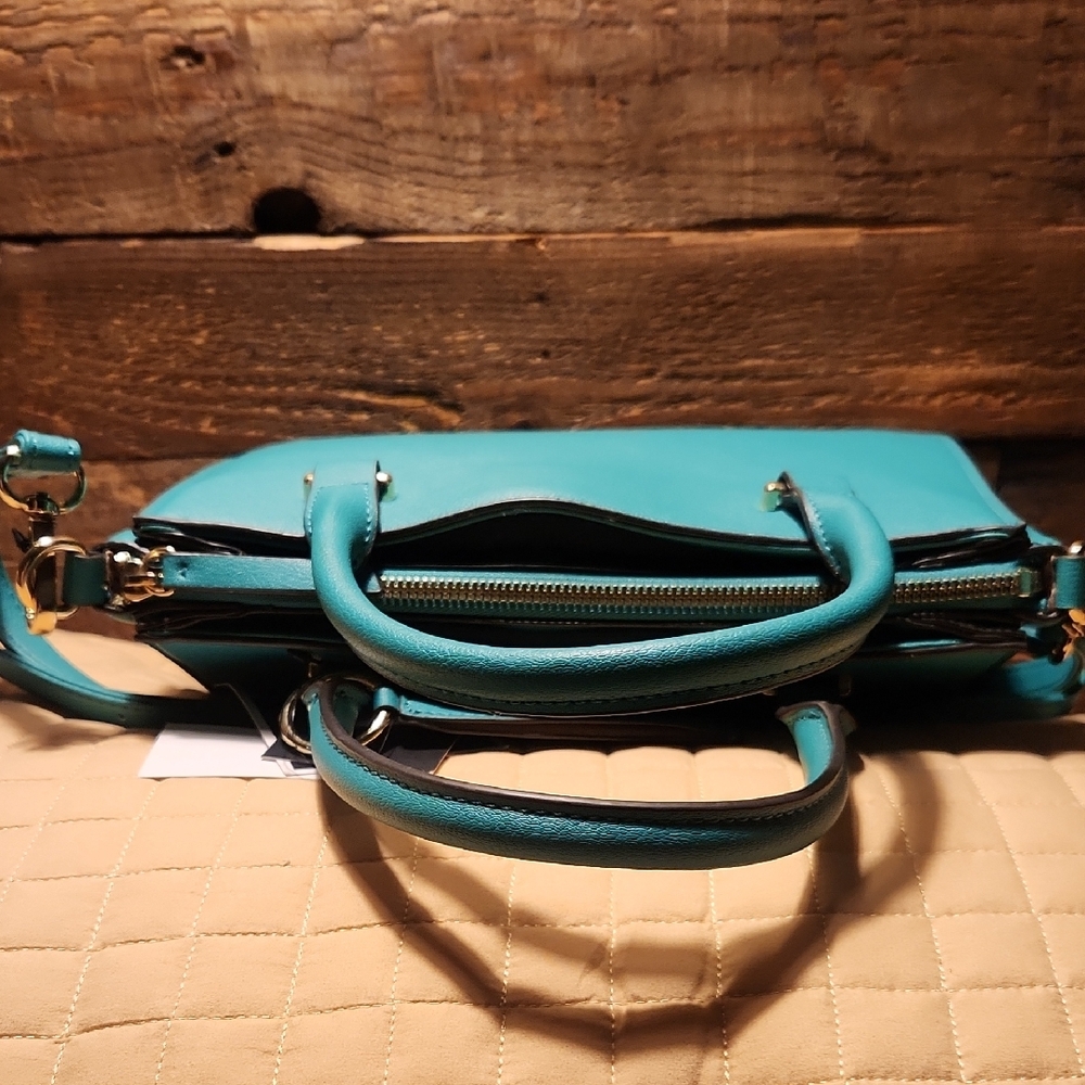 Nine West Summer Green-Green Satchel/Crossbody NWT - Picture 6 of 16